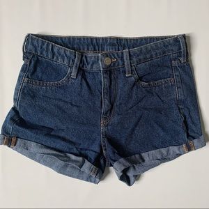 H&M mid-rise denim jean shorts